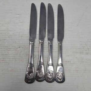 Lot-4 Cuisinart Elite‎ French Rooster Dinner/Butter Knife Flatware Replacement